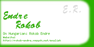 endre rokob business card